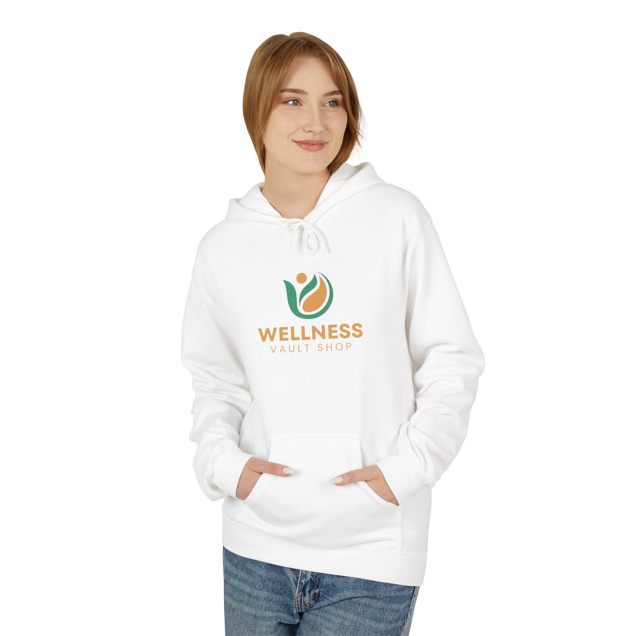 Wellness Vibes Hoodie — Minimal Health & Self-Care Logo Pullover