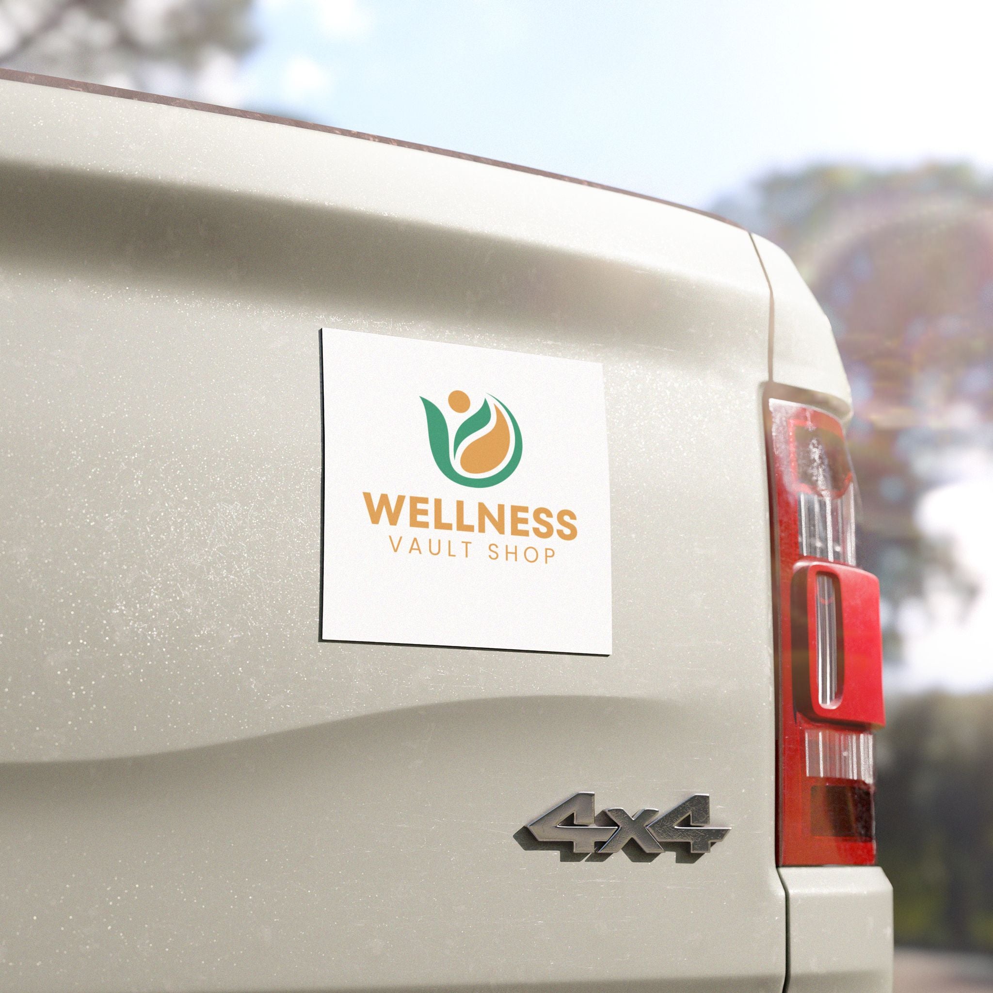 Wellness Vault Shop Logo Car Magnet — Branded Business Magnet for Vehicles