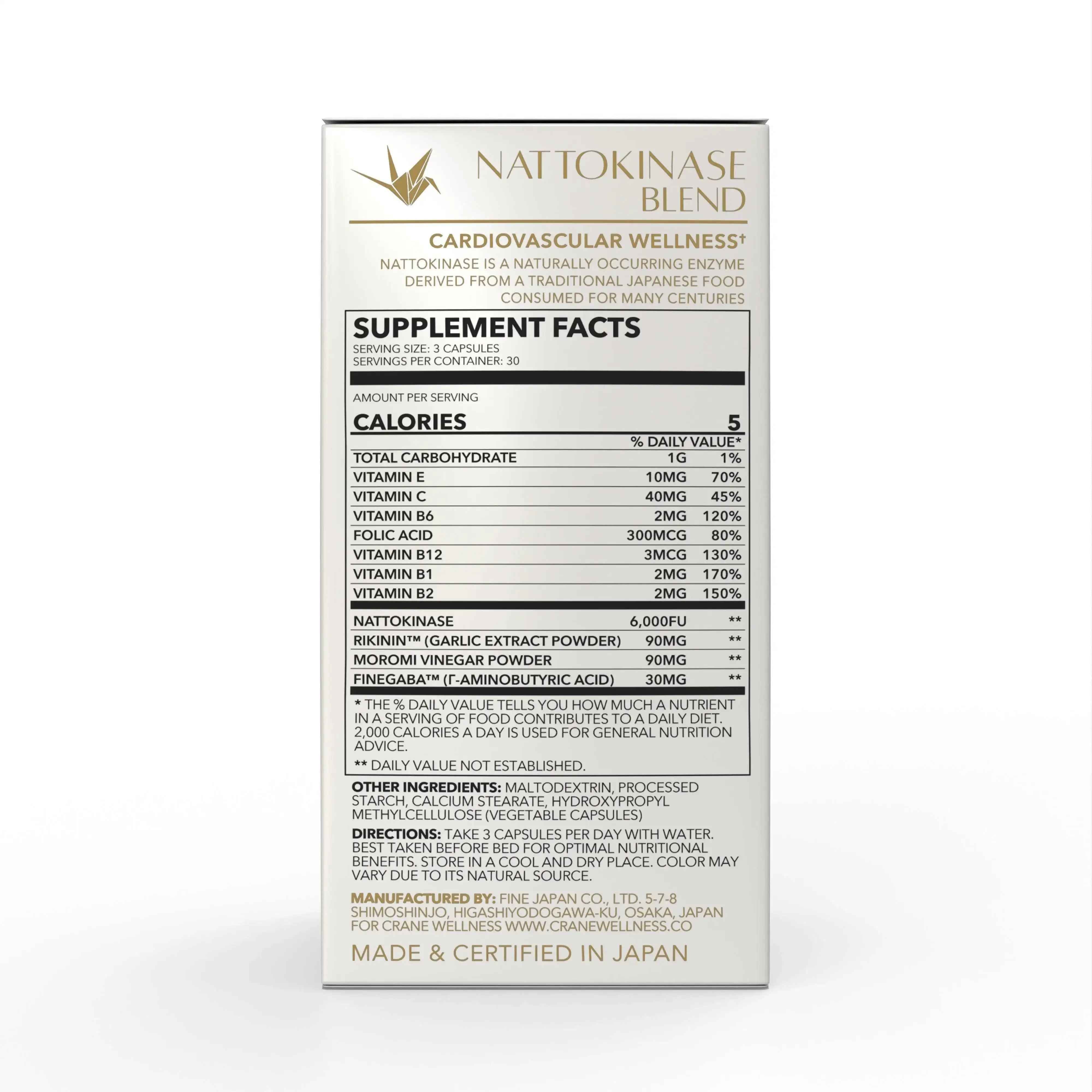 Nattokinase Blend 6,000 FU Cardiovascular Support Capsules