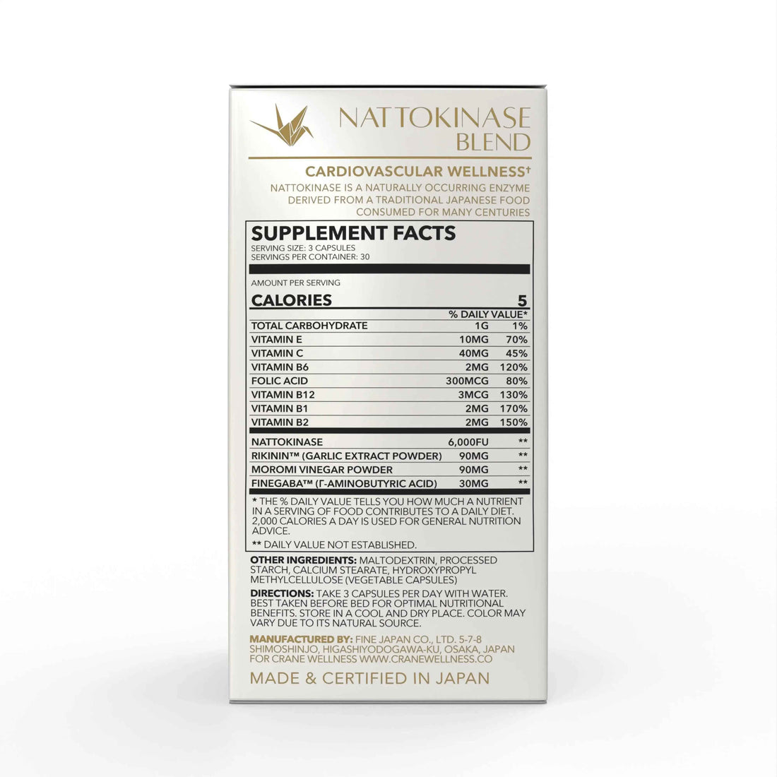 Nattokinase Blend 6,000 FU Cardiovascular Support Capsules