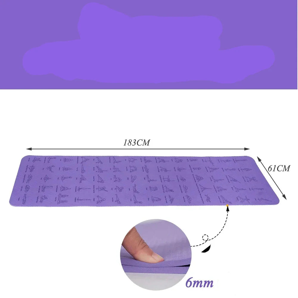 Durable Non Slip Sports Mat Ideal for Yoga Pilates Gymnastics