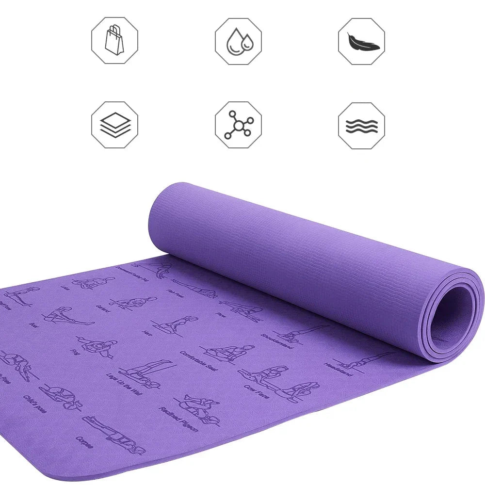 Durable Non Slip Sports Mat Ideal for Yoga Pilates Gymnastics