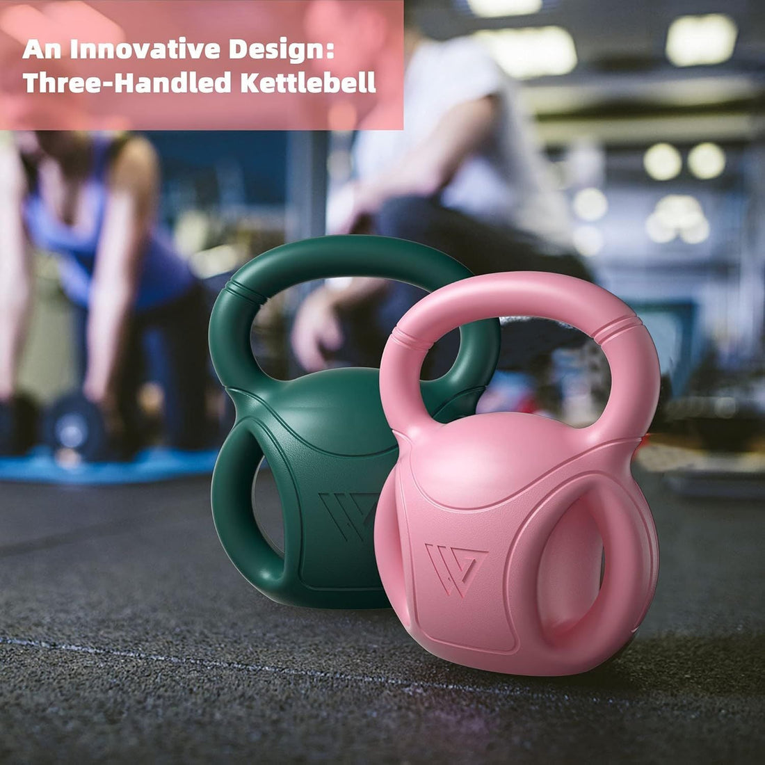 3 Handle Kettlebells Weight - Weight for Women Options 5, 10, 15 and 20 LB for Russian Twists AB Exercise, Weightlifting and Core Fitness Exercise Home Gym [Single in Sold]
